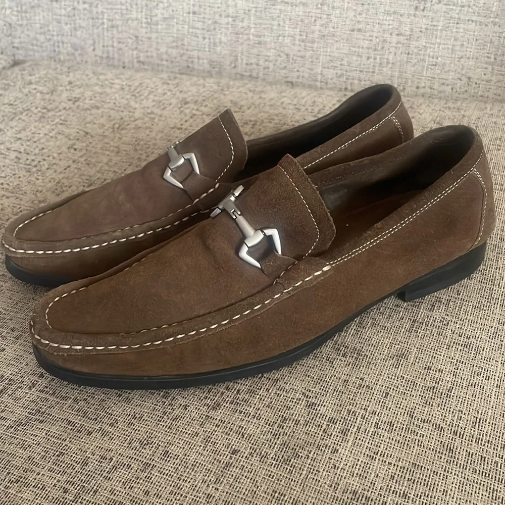Robert Wayne Dan Marco Brown Suede Leather Loafer Size 9.5D